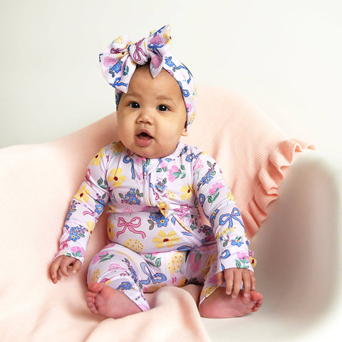Evie Ruffle Zip Bamboo Pajama