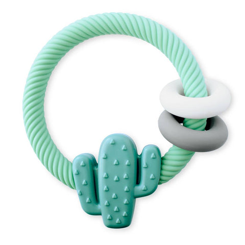 Ritzy Rattle™ Silicone Teething Rattle - Highland Cow