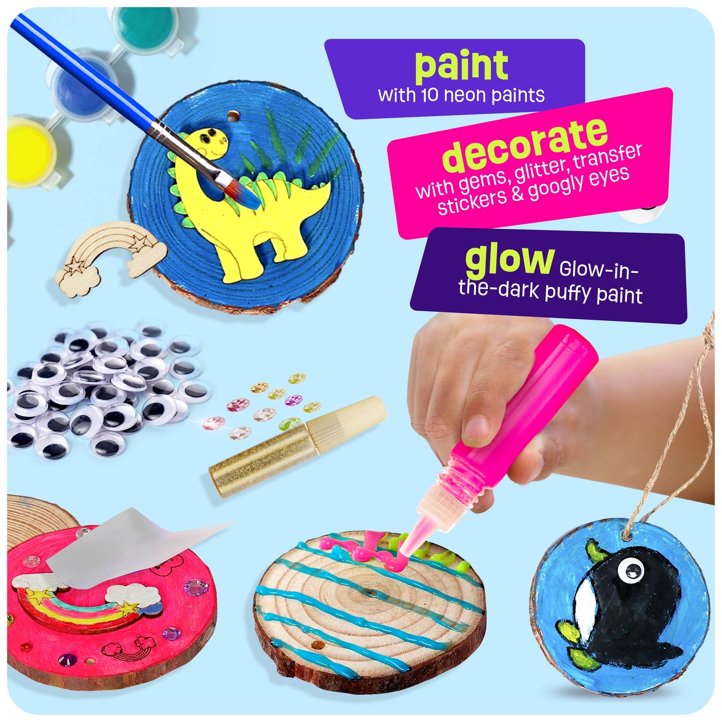 Glow in the Dark Wood Painting Kit