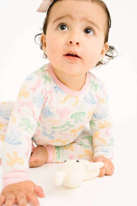 Pastel Bow Bamboo Set