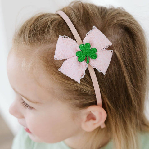 Shamrock Lace Bow Headband