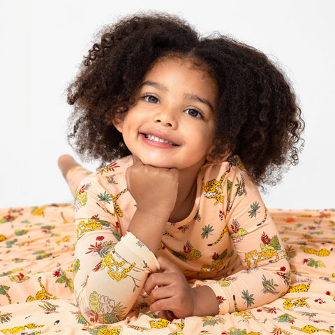 Bamboo Kids Pajama Set - Pounce in Paradise Cheetah