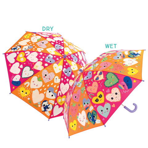 Color Changing Umbrella - Hearts