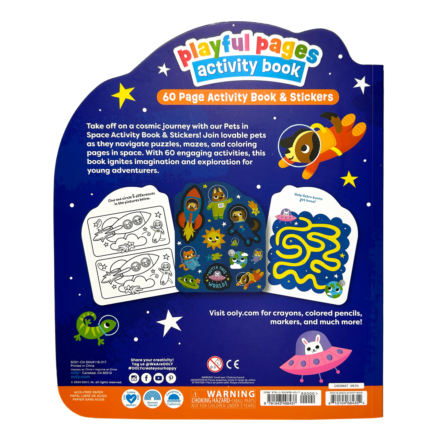 Playful Pages Activity Book: Pets in Space