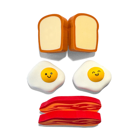 Brunch Bunch Breakfast Erasers - Set of 6