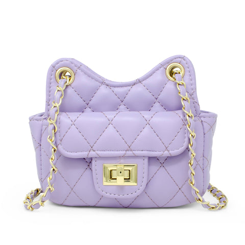 Tiny Quilted Treasure Kids Handbag - Purple