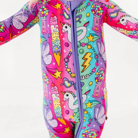 Cosmic Candyland Bamboo Convertible Footie