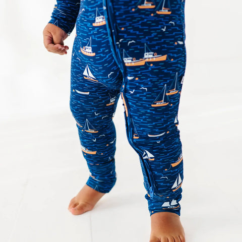 Sailboats Convertible Footies