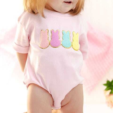 Easter Peeps Patch Baby Bodysuit