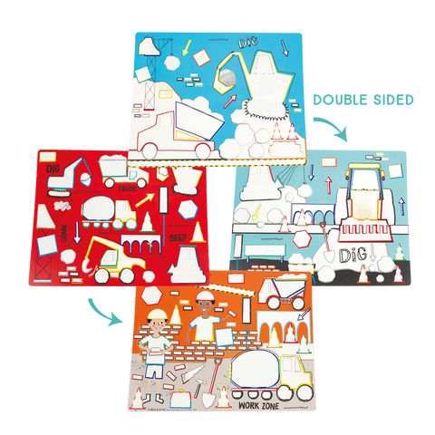 Construction Magic Water Placemats