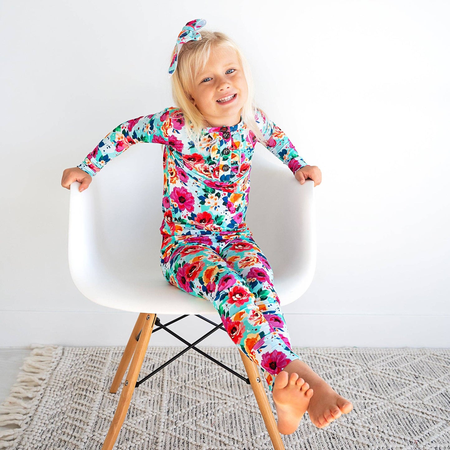 Maggie Ruffle Kids Bamboo Pajama Set