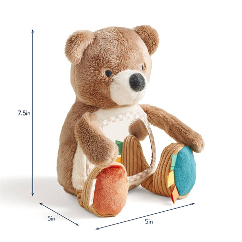 Itzy Bitzy Mirror™ Sensory Tummy Time Mirror - Theo the Bear