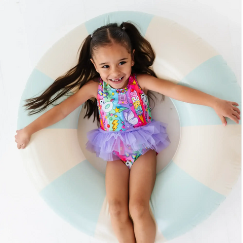 Cosmic Candyland Girls Swimsuit With Tutu