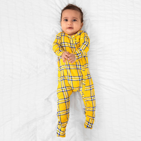 Clueless Total Betty Plaid Bamboo Convertible Footie