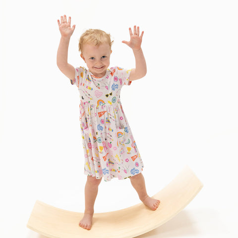 Twirly Dress with Cartwheel Short - Girl Power