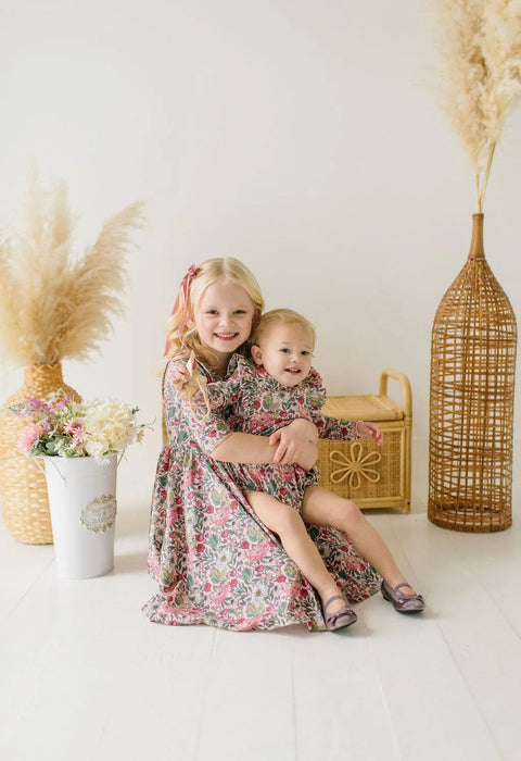 Leah Baby Romper in Meadow Bloom