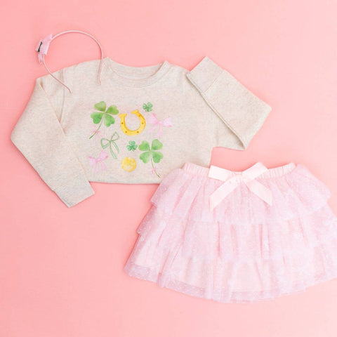 Shamrock Lace Bow Headband