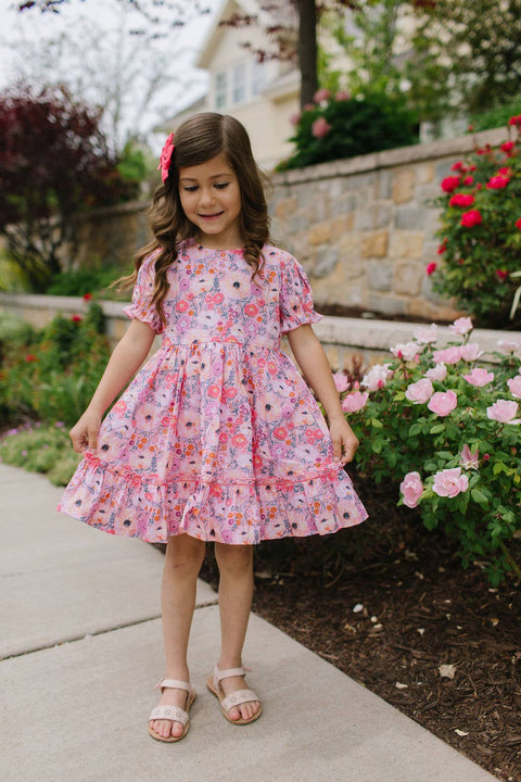 Aura Poplin Dress - Love is Blooming
