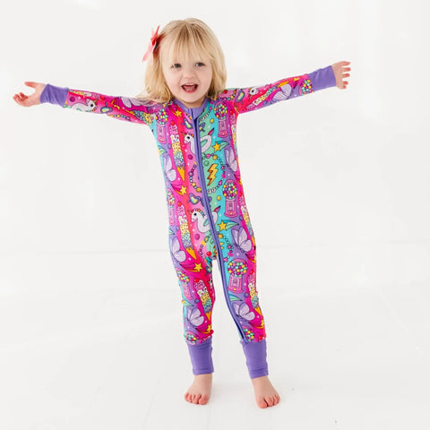 Cosmic Candyland Bamboo Convertible Footie