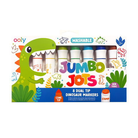 Jumbo Jots Dual Tip Dinosaur Stamp Markers