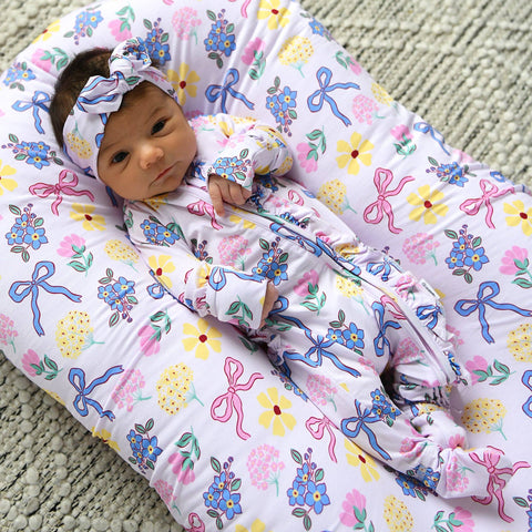 Evie Ruffle Zip Bamboo Pajama