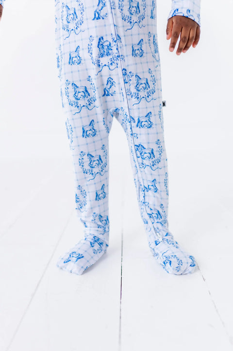 Blue Pony Club Convertible Footie