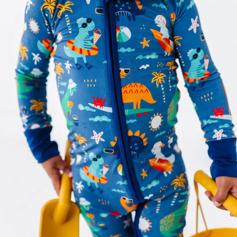 Rockin' and Roarin' Bamboo Convertible Footie