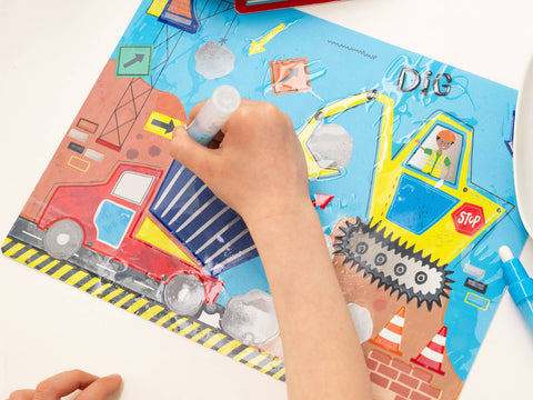 Construction Magic Water Placemats