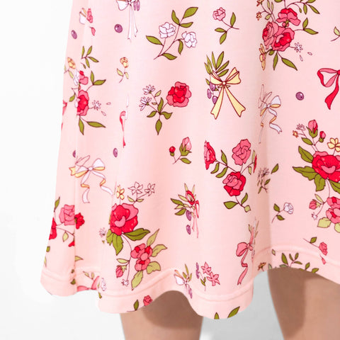 Bamboo Short Sleeve Dress - Bows & Blooms