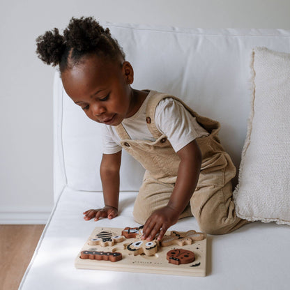 Wooden Tray Puzzle - Bugs