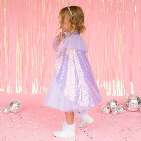 Lavender Dress Up Sequin Cape for Kids