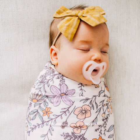 Knit Swaddle Blanket - Flora