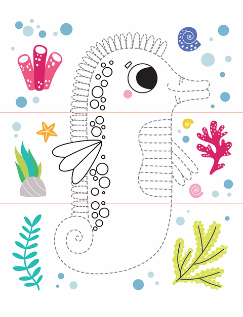 Mix & Match Tracing Book: Ocean