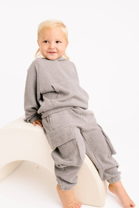 Pebble Gray Waffle Cargo Set
