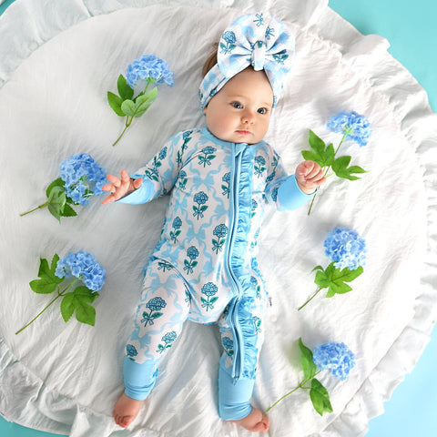 Savannah Ruffle Zip Bamboo Pajama