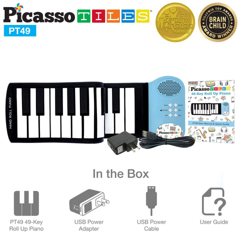 PicassoTiles Flexible Roll-Up Piano Keyboard