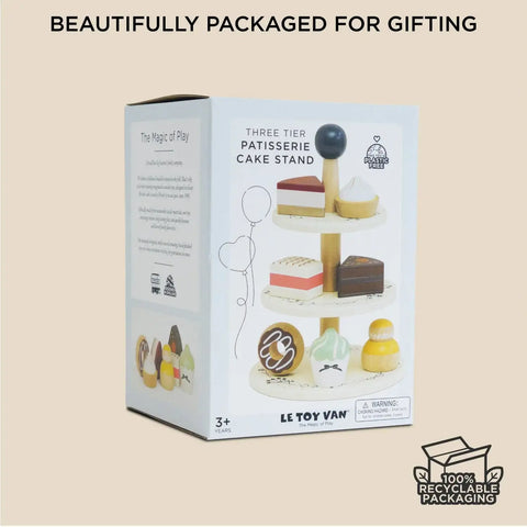 Wooden Toy Cake Stand & Treats