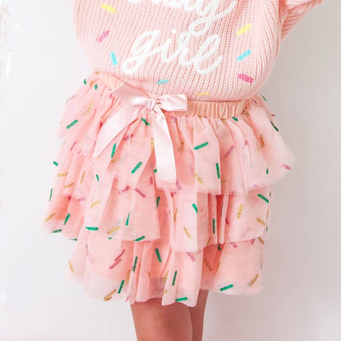 Birthday Girl Pink Sprinkle Tutu Skirt