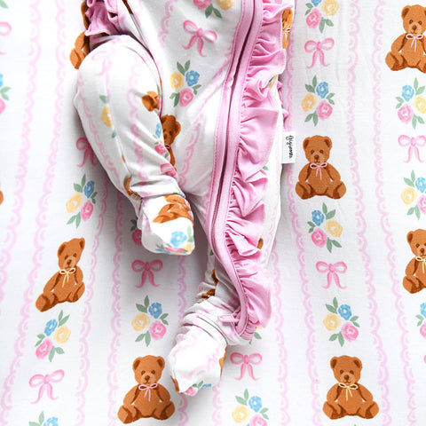 Gillian Ruffle Zip Bamboo Pajama