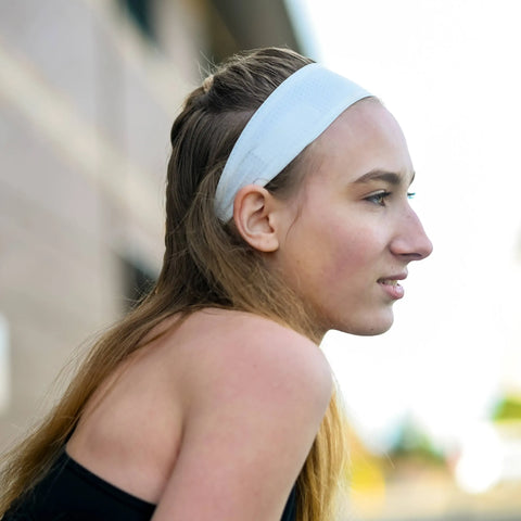 Adjustable No Slip Mesh Sport Headband - Gray