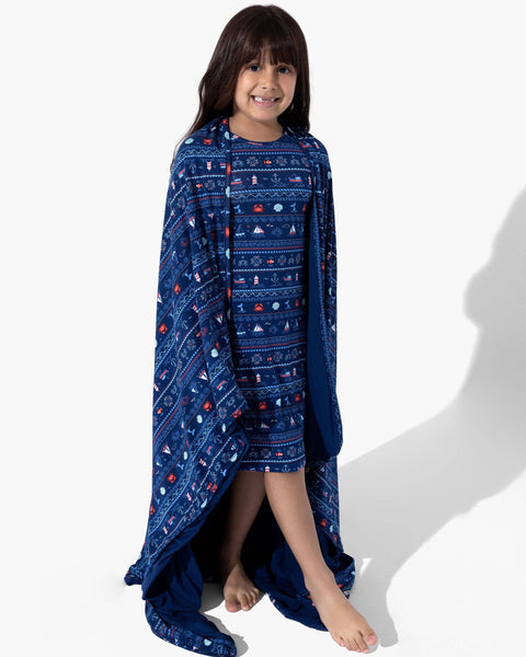 Girls' Sleeveless Bamboo Dress/Nightgown - Sail Away Fair Isle