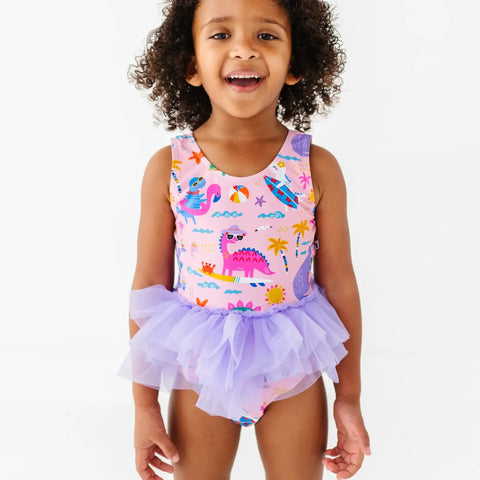 Diva Dinos Girls Swimsuit with Tutu