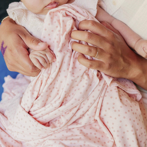 Knit Swaddle Blanket - Dottie