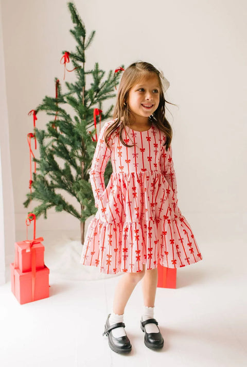 Gwendolyn Ruffle Dress in Dainty Bows