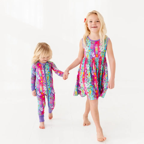 Cosmic Candyland Bamboo Convertible Footie