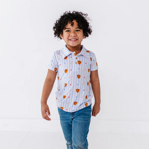 Stripe Out Baseball Polo Shirt