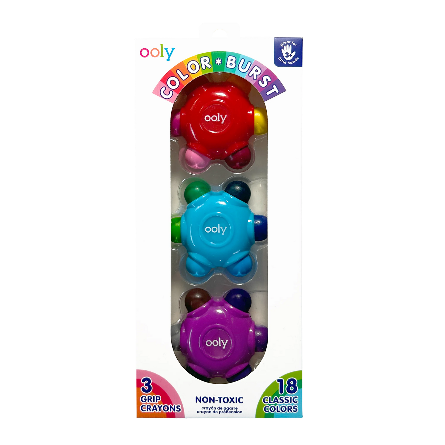 Color Burst Easy Grip Crayons (Set of 3)