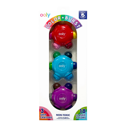 Color Burst Easy Grip Crayons (Set of 3)