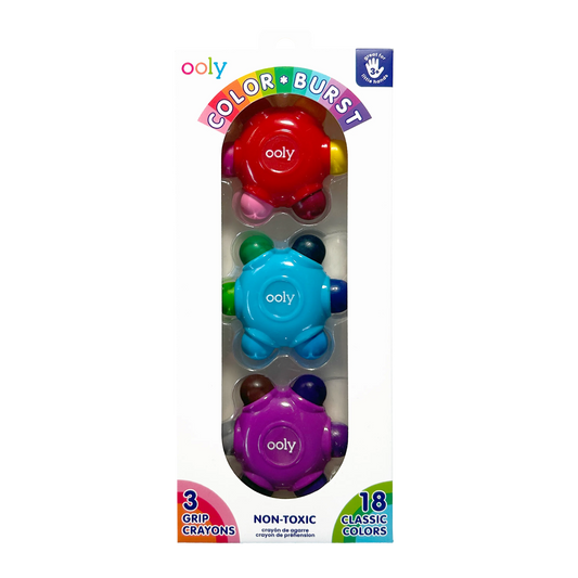 Color Burst Easy Grip Crayons (Set of 3)