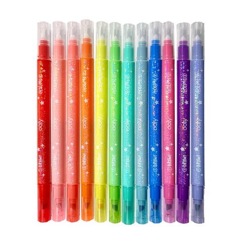 Switch-Eroo Sparkle Glittery Color Changing Markers (Set of 12)
